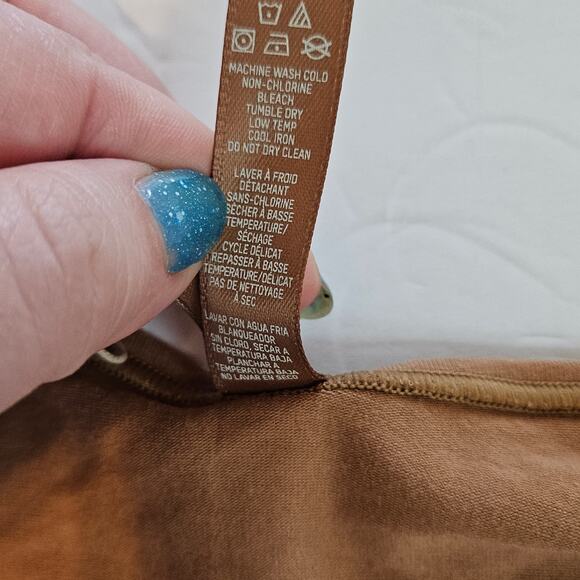 Skims Camel Cotton Jersey Dipped Thong Panty Plus 4x - Picture 6 of 9